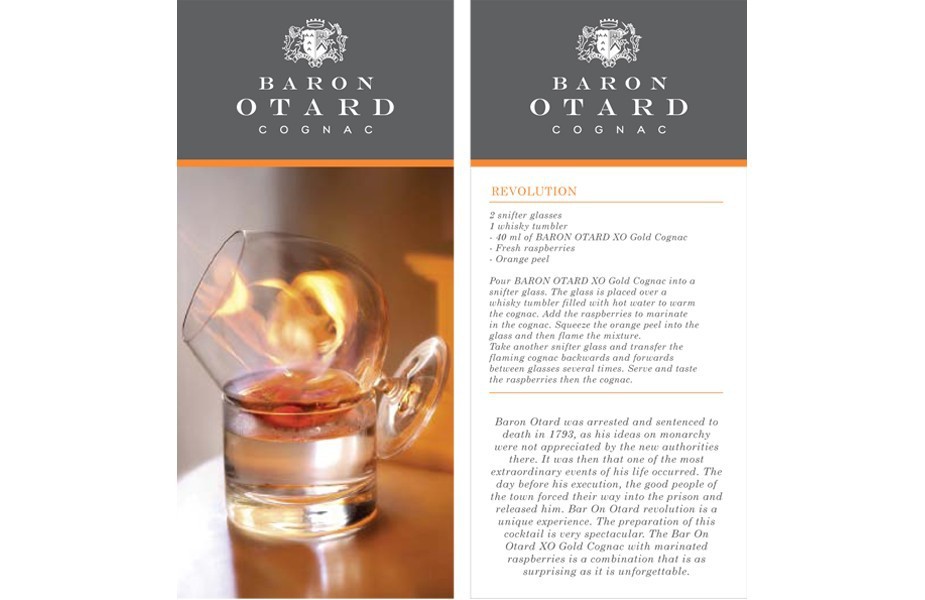 Baron Otard cognac retail brand agency duty free travel retail branding Baron Otard cognac retail brand agency duty free travel retail branding