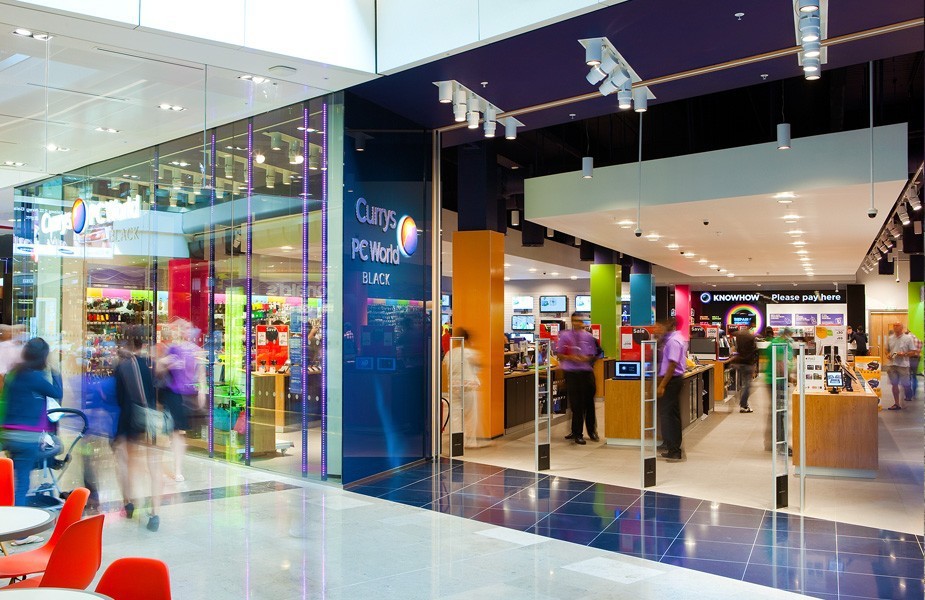Black Currys PC World technology brand identity and store design Black Currys PC World technology brand identity and store design