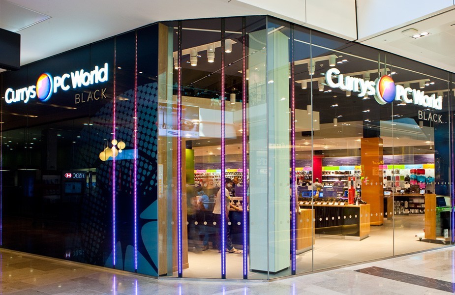 Black Currys PC World technology brand identity and store design Black Currys PC World technology brand identity and store design