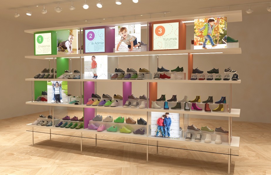 Fashion retail design trends at Boyner in Turkey childrens shoes department- brand agency Fashion retail design trends at Boyner in Turkey childrens shoes department- brand agency