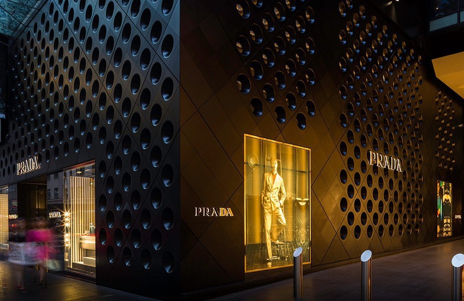 Innovative Shopping Mall and Food Court design - Westfield Sydney Prada store design Innovative Shopping Mall and Food Court design - Westfield Sydney Prada store design