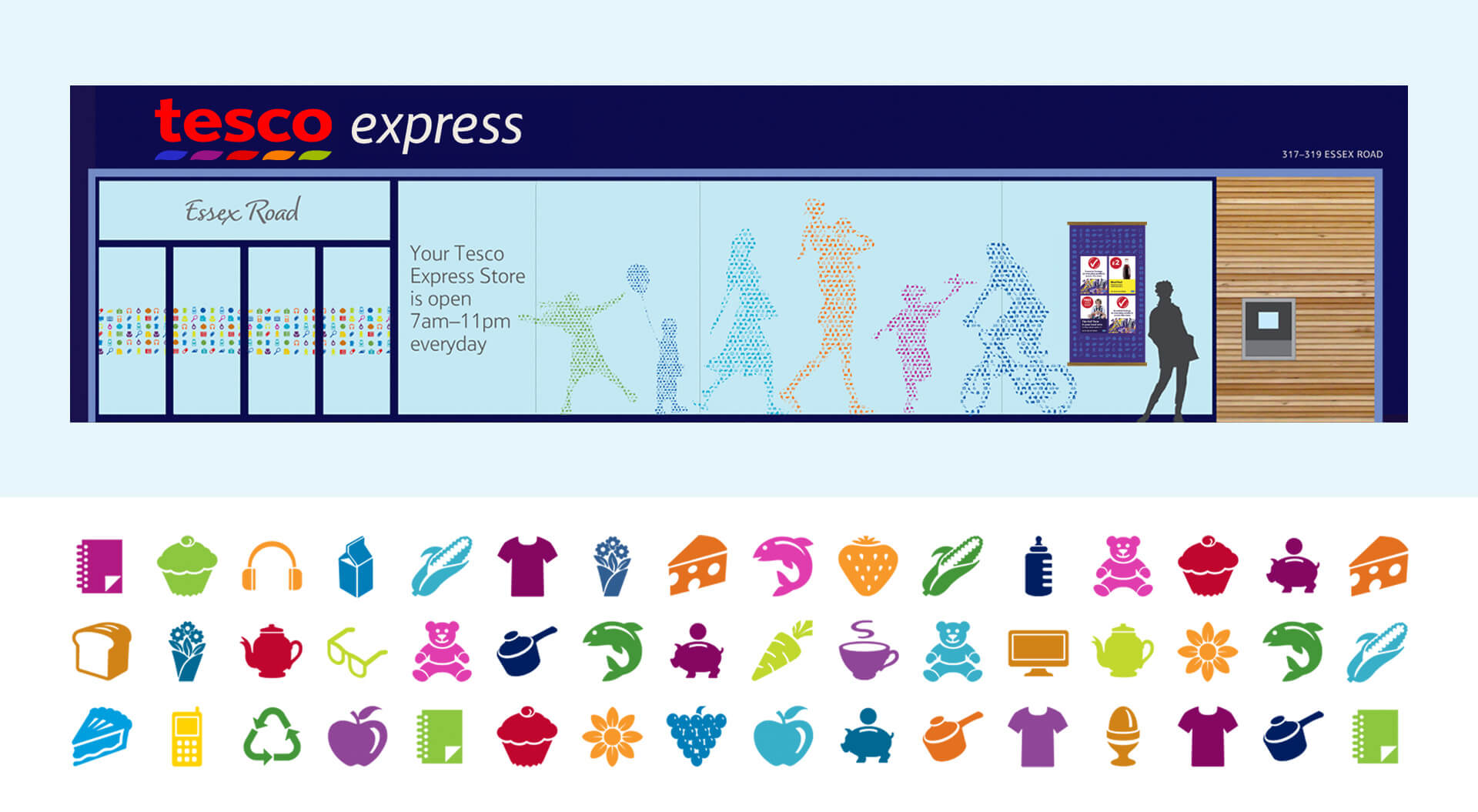 Rebranding Tesco express brand identity on convenience stores Rebranding Tesco express brand identity on convenience stores