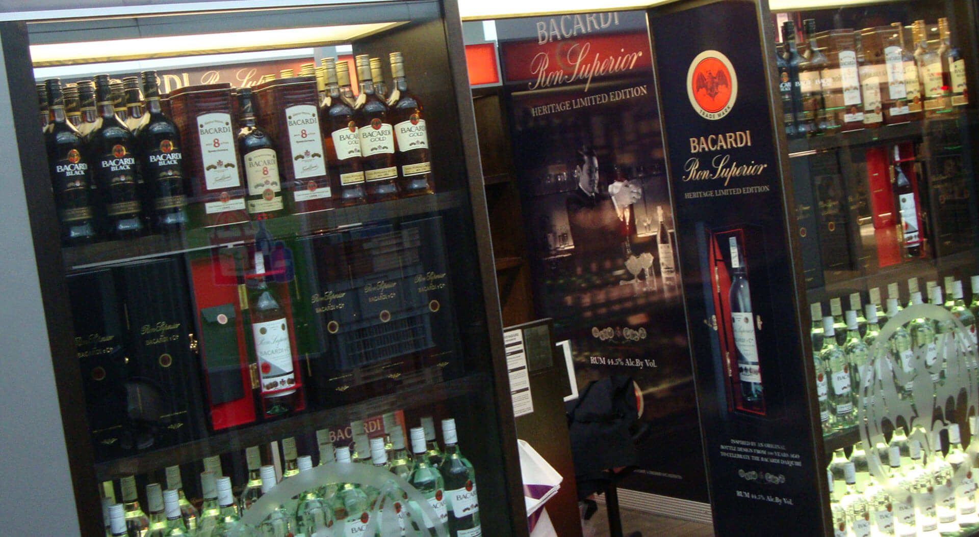 Bacardi Heritage Ron Superior Limited Edition brand activation store design at Charles de Gualle Airport Bacardi Heritage Ron Superior Limited Edition brand activation store design at Charles de Gualle Airport