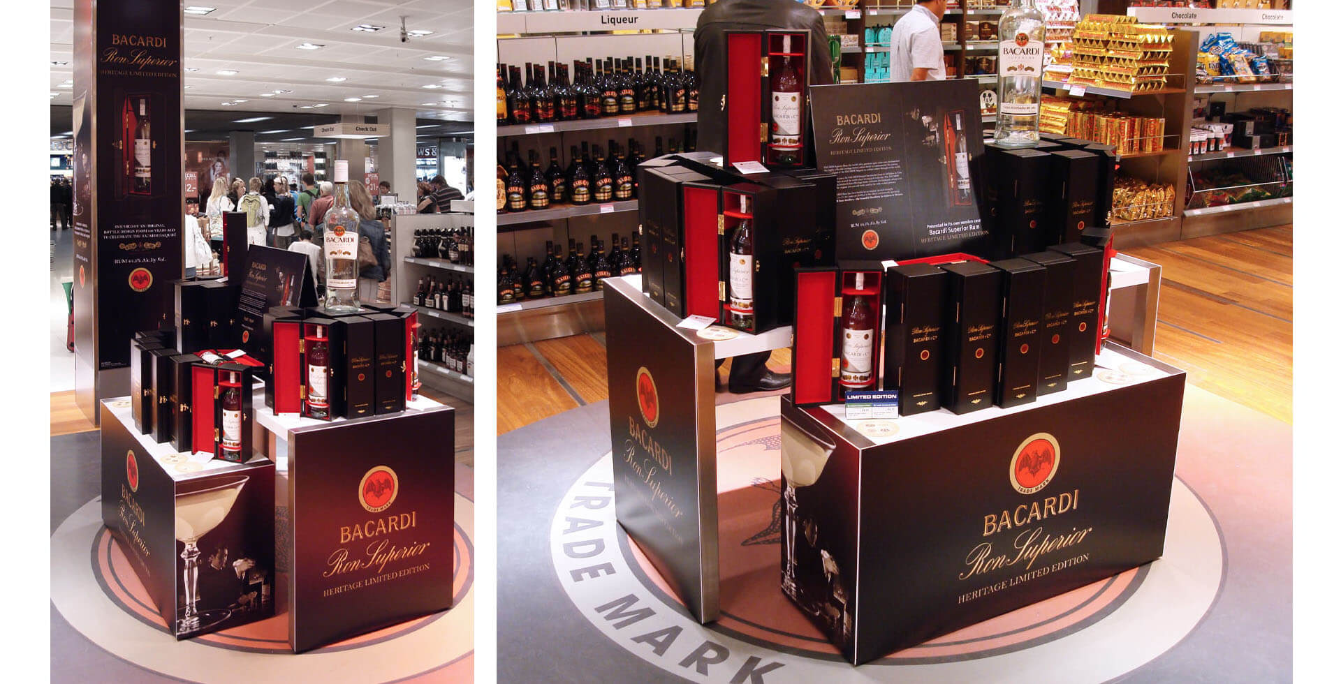 Bacardi Heritage Ron Superior Limited Edition merchandising display brand identity and promotion campaign Global Travel Retail duty free airports Bacardi Heritage Ron Superior Limited Edition merchandising display brand identity and promotion campaign Global Travel Retail duty free airports