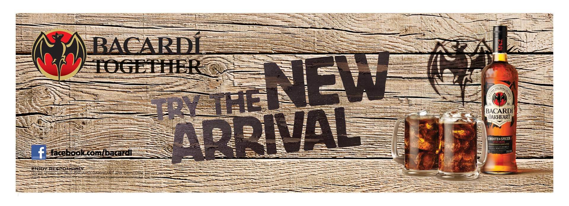 Bacardi Global Travel Retail, Oakheart brand experience graphics,try the new arrival brand platform Bacardi Global Travel Retail, Oakheart brand experience graphics,try the new arrival brand platform
