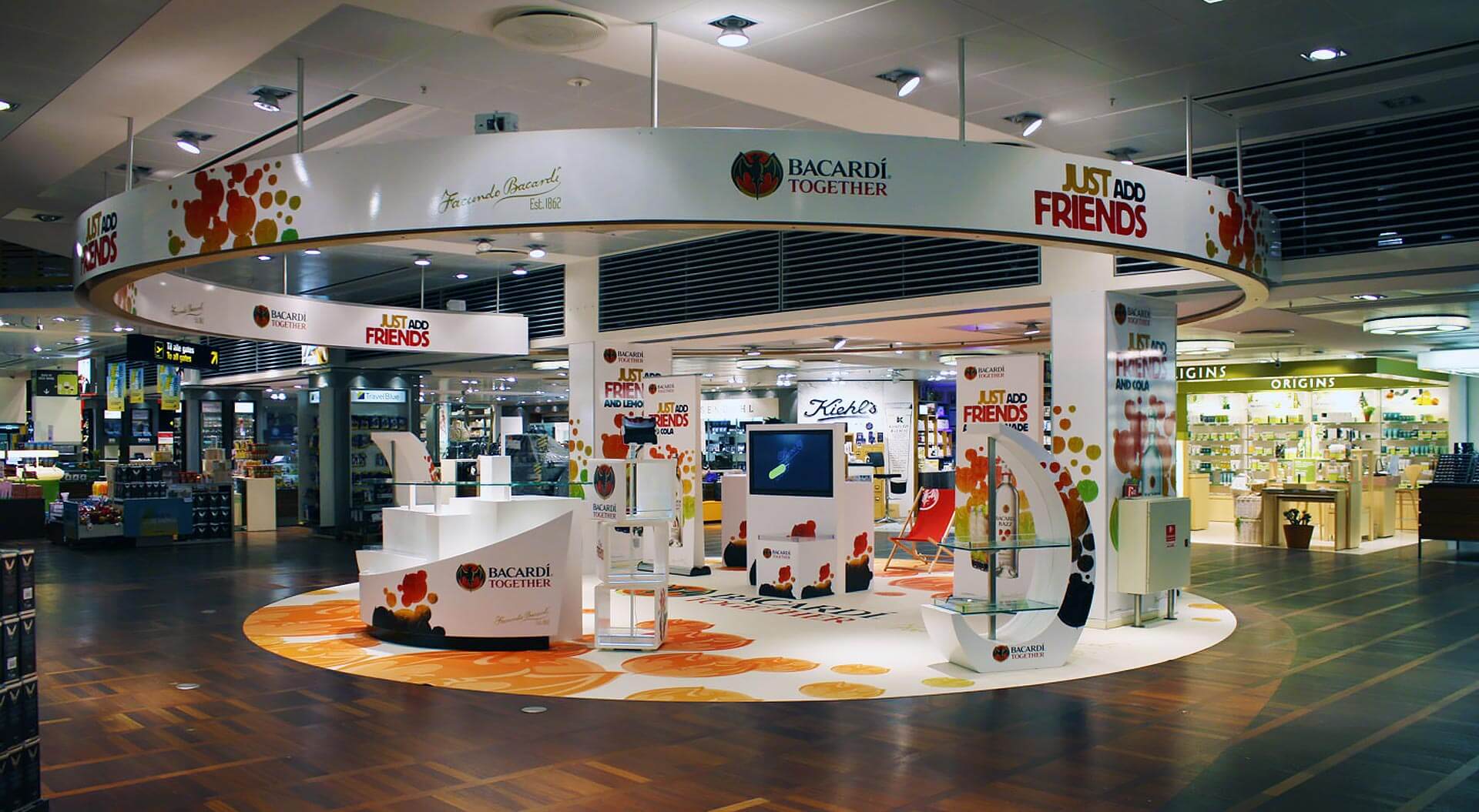 Bacardi Together brand identity duty free promotion campaigns for travel retail airport design Bacardi Together brand identity duty free promotion campaigns for travel retail airport design