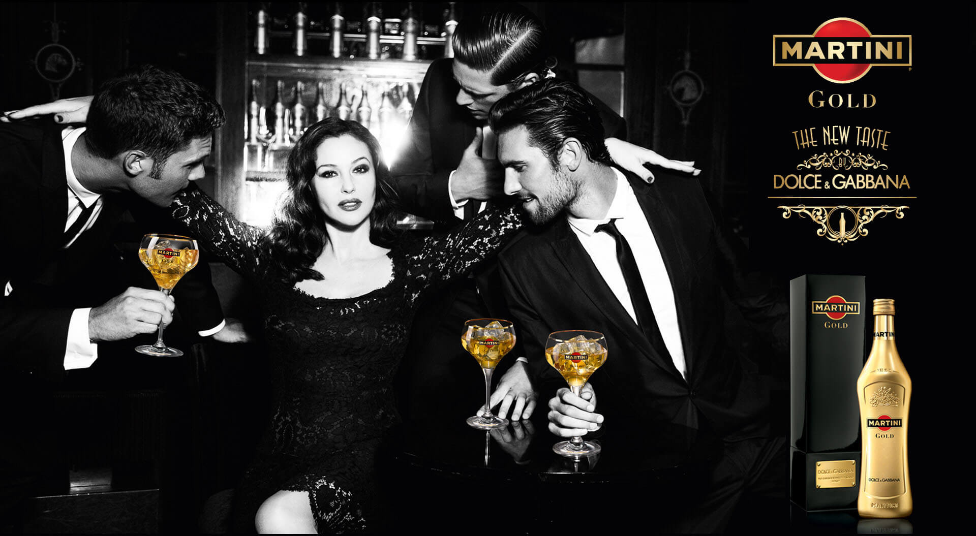 Martini Gold the new taste Dolce & Gabbana brand marketing with Monica Bellucci for Bacardi Global Travel Retail Martini Gold the new taste Dolce & Gabbana brand marketing with Monica Bellucci for Bacardi Global Travel Retail