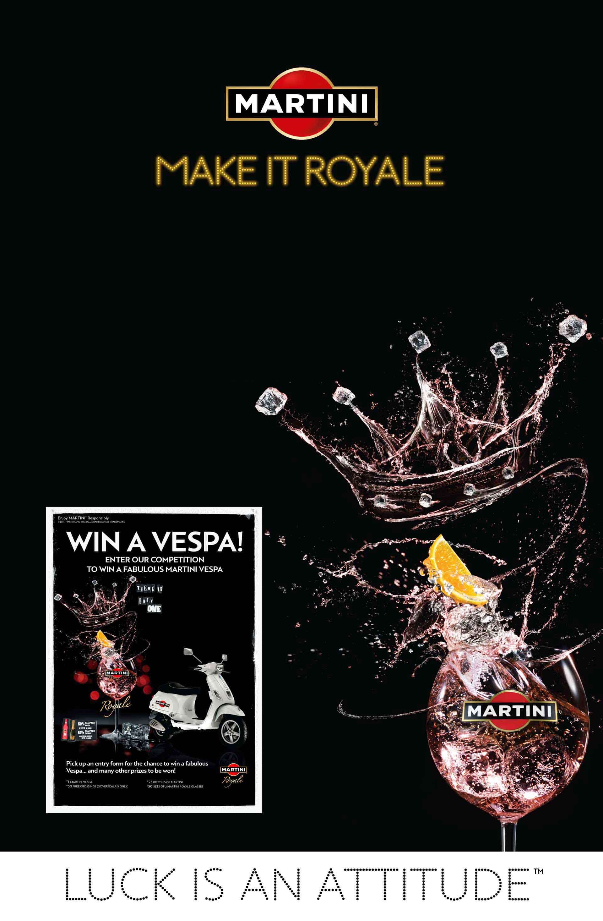 Martini Royale spirits industry promotion campaigns travel retail, airports, duty-free alcohol marketing for Bacardi Global Travel Retail Martini Royale spirits industry promotion campaigns travel retail, airports, duty-free alcohol marketing for Bacardi Global Travel Retail