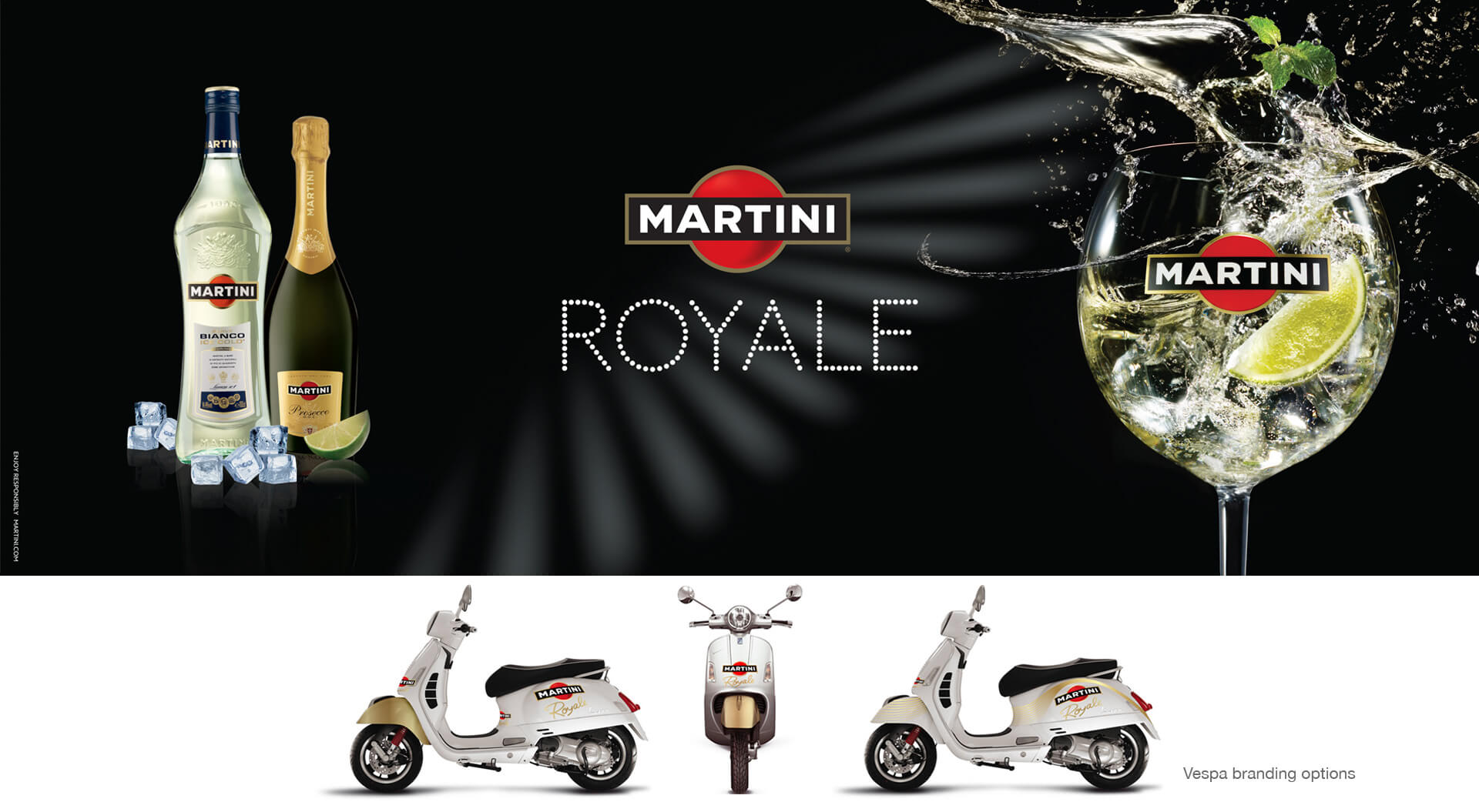 Martini Royale spirits industry promotion campaigns win a Vespa travel retail, airports, duty-free alcohol marketing for Bacardi Global Travel Retail Martini Royale spirits industry promotion campaigns win a Vespa travel retail, airports, duty-free alcohol marketing for Bacardi Global Travel Retail