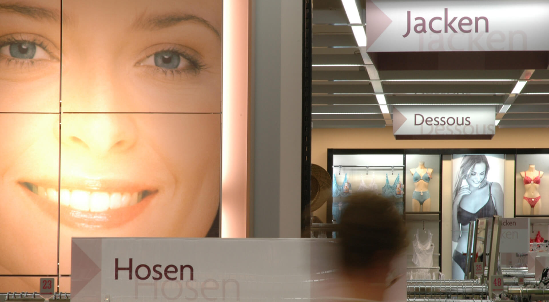 Adler Fashion Store Germany retail store interior design and department branding for hosen, jacken and dessous - trousers, jackets and lingerie Adler Fashion Store Germany retail store interior design and department branding for hosen, jacken and dessous - trousers, jackets and lingerie