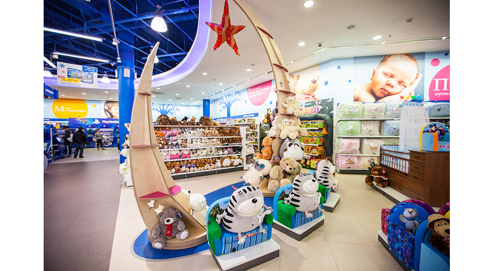 Detskiy Mir Russia best internal department branding, store interior design, concepts for toys and children's fashion baby and soft toy department Detskiy Mir Russia best internal department branding, store interior design, concepts for toys and children's fashion baby and soft toy department