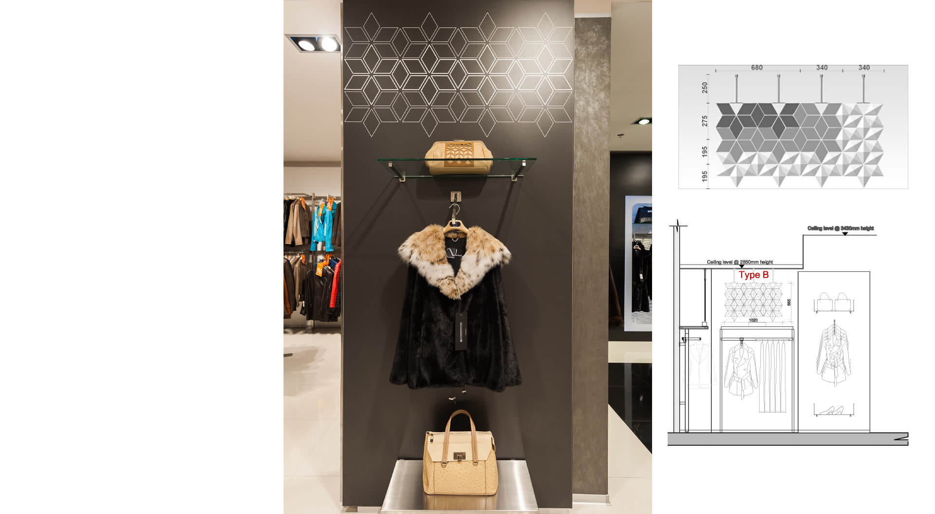 Snow Queen, Снежная королева, Russia fashion store retail interior design, merchandising and rebrand graphics for furs department Snow Queen, Снежная королева, Russia fashion store retail interior design, merchandising and rebrand graphics for furs department