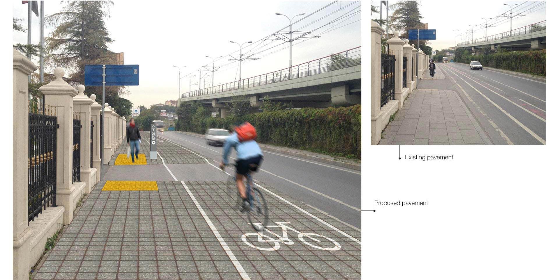 Marmara Forum shopping mall Istanbul pavement cycling system Marmara Forum shopping mall Istanbul pavement cycling system