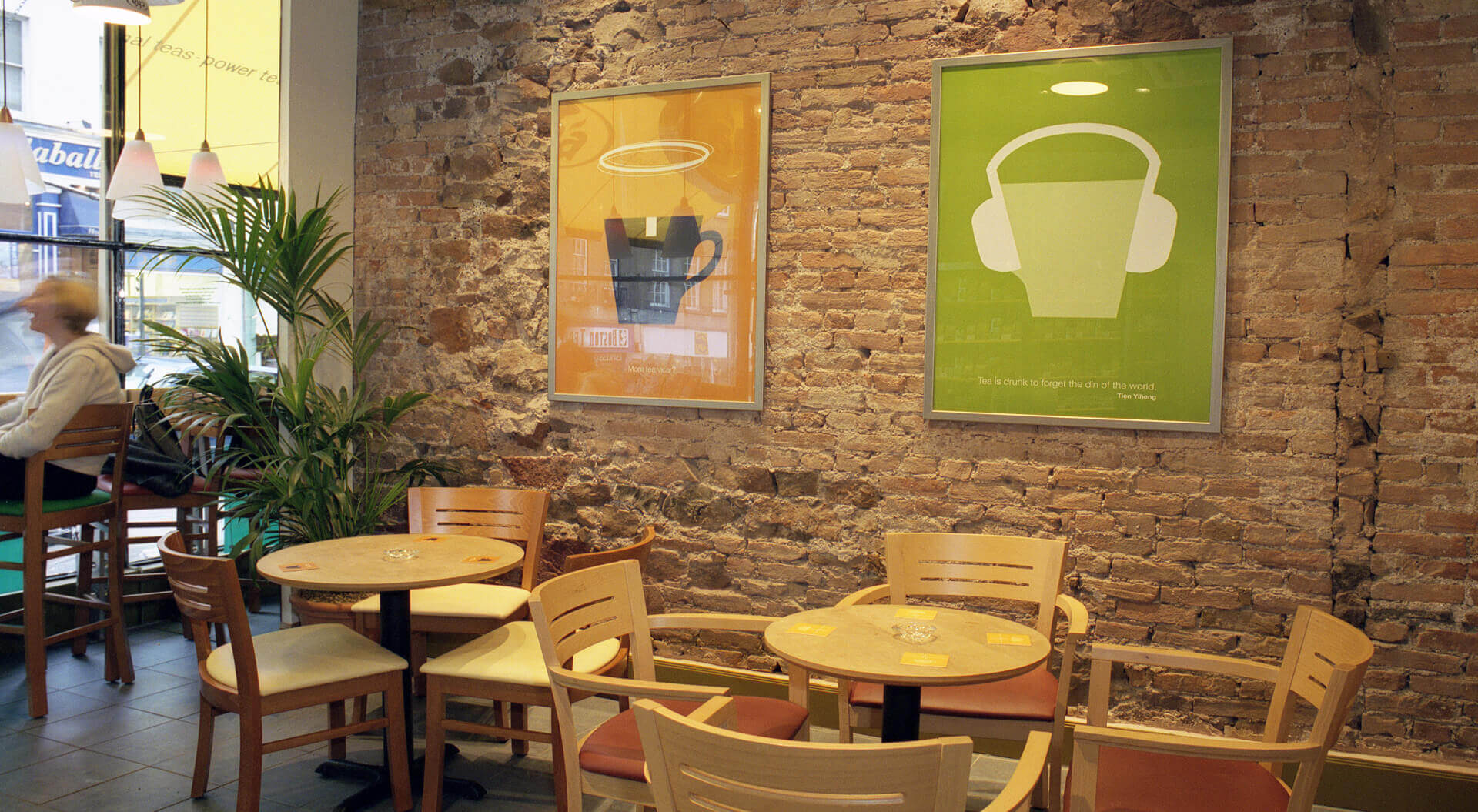 Cha Teahouse café interior design seating area and branding Cha Teahouse café interior design seating area and branding