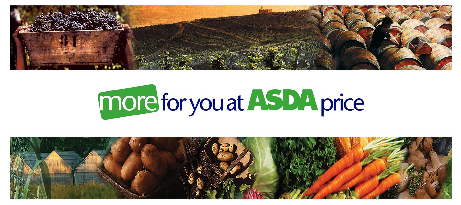 In store department graphics forwine and fruit and vegetables, more for you at Asda price In store department graphics forwine and fruit and vegetables, more for you at Asda price