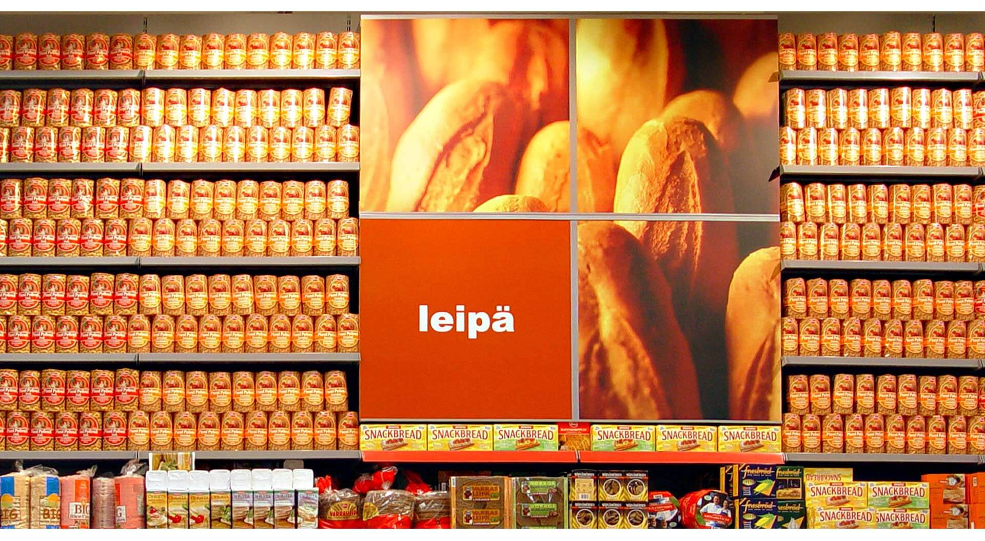 K CityMarket hypermarket Finland, bread department merchandising and branding K CityMarket hypermarket Finland, bread department merchandising and branding