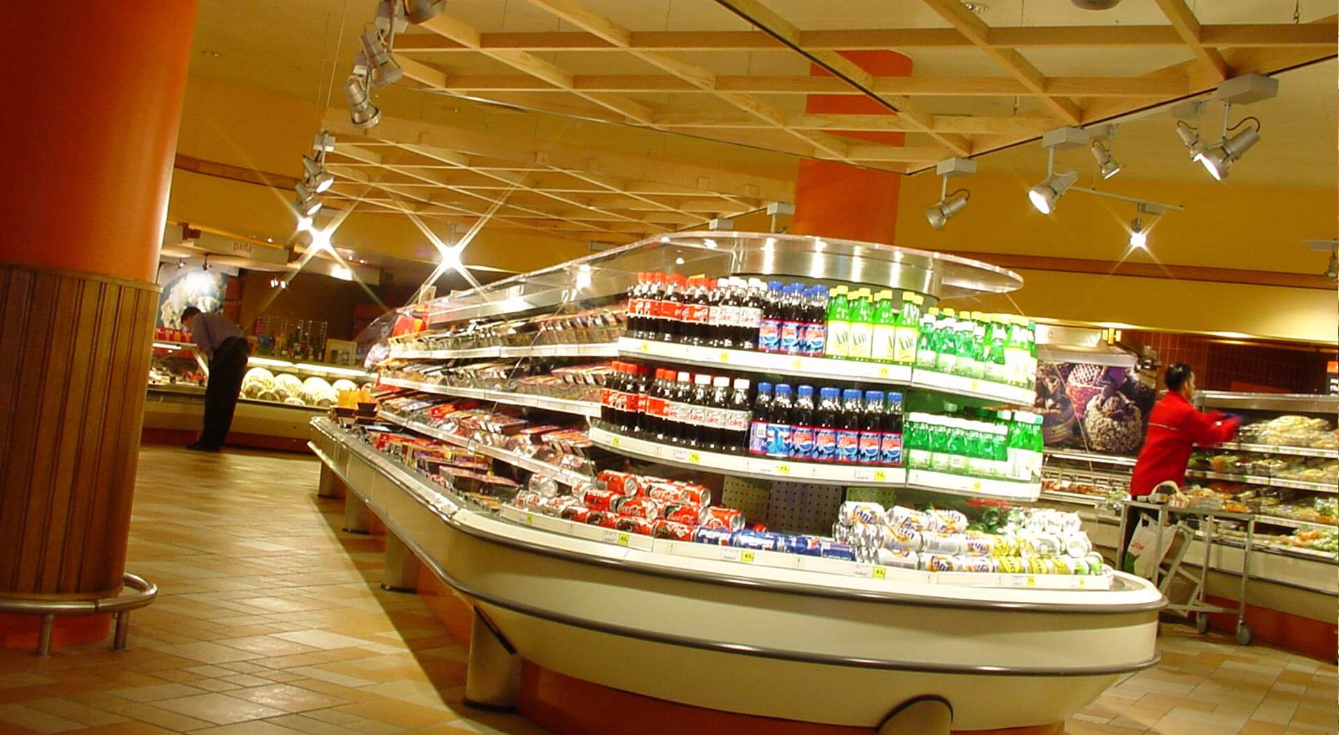 Safeway interior store design for chilled island merchandising in supermarkets Safeway interior store design for chilled island merchandising in supermarkets