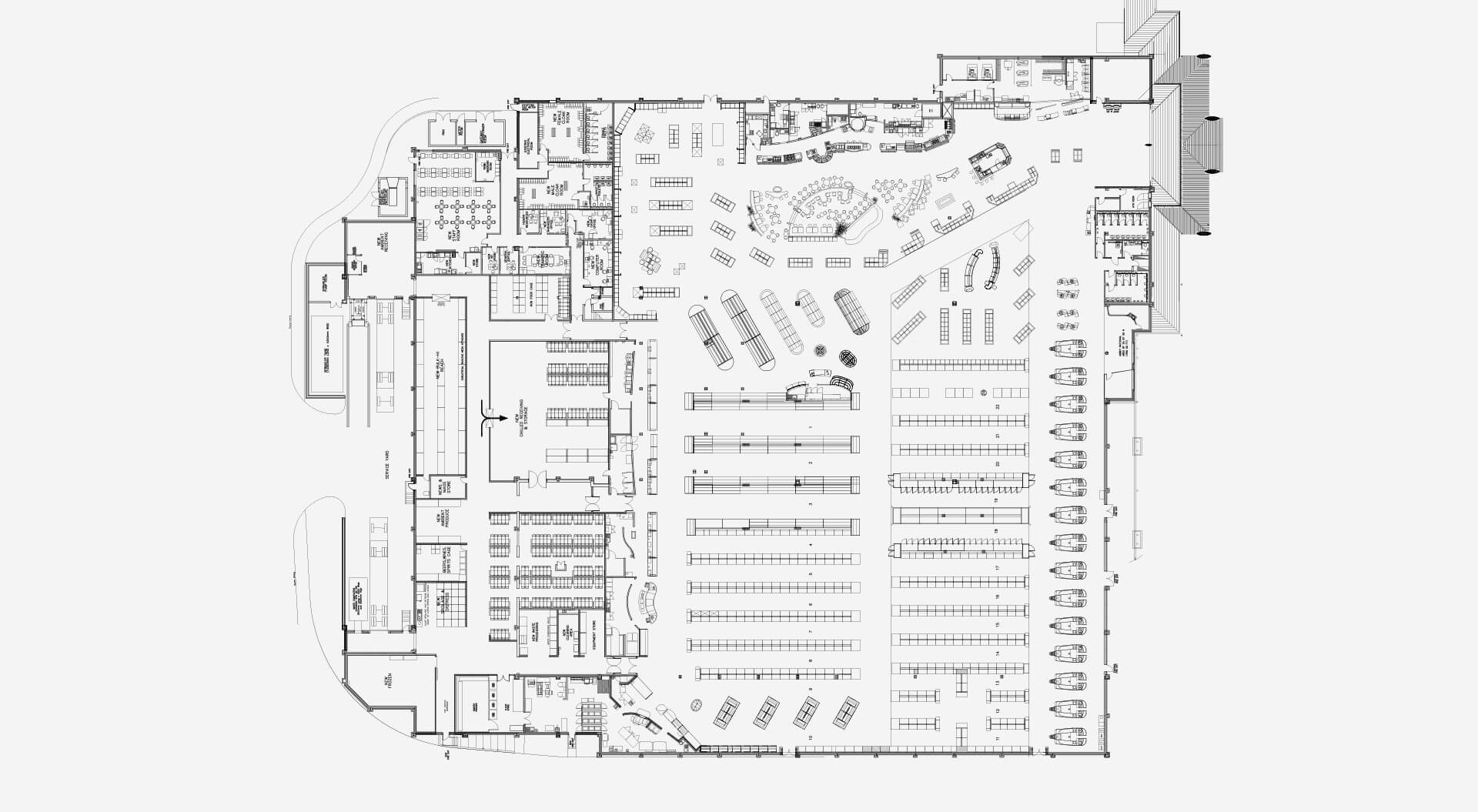 Safeway Mega store hypermarket floor plan layout and design Safeway Mega store hypermarket floor plan layout and design