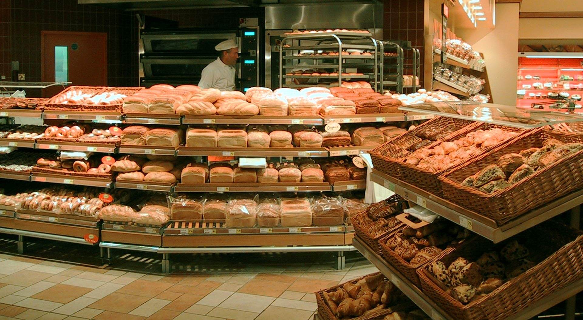 Safeway supermarket interior store design, merchandising display systems for bakery department Safeway supermarket interior store design, merchandising display systems for bakery department