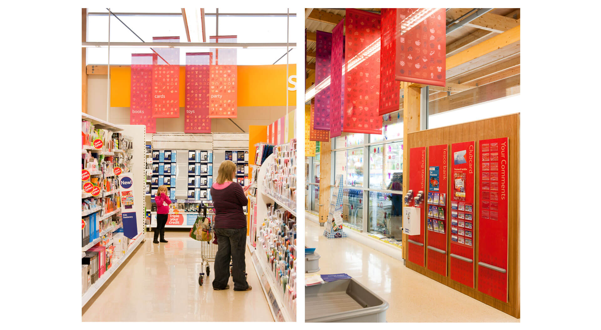 Tesco supermarket welshpool interior brand communications Tesco supermarket welshpool interior brand communications